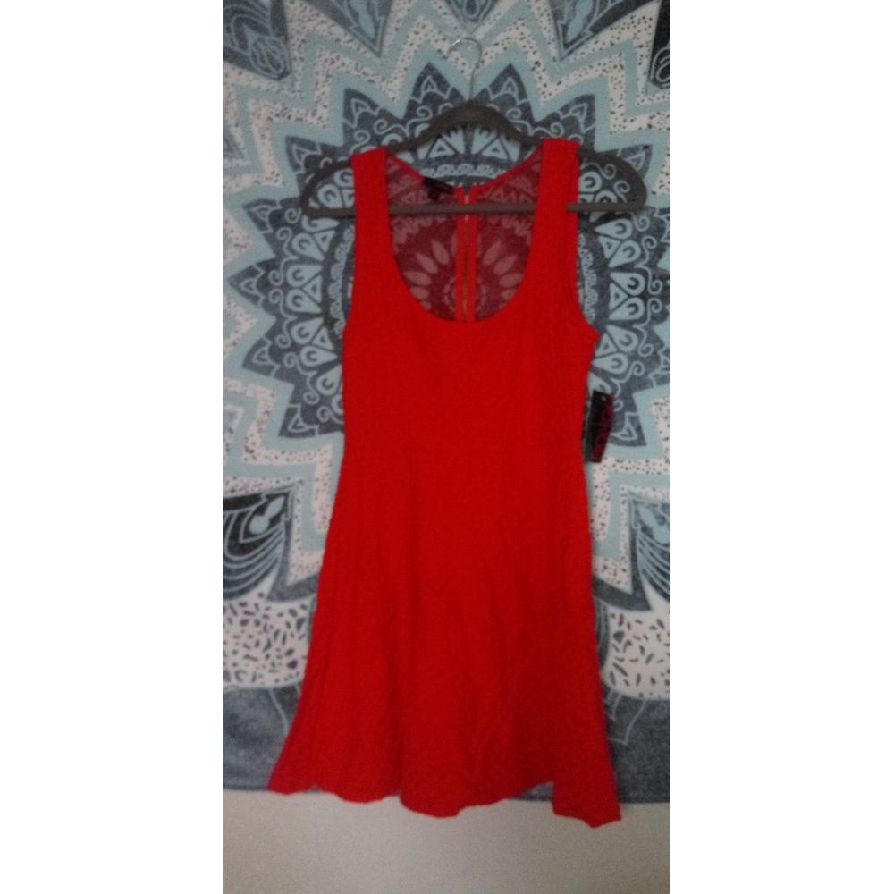 Bongo coral orange flared dress
